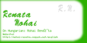 renata mohai business card